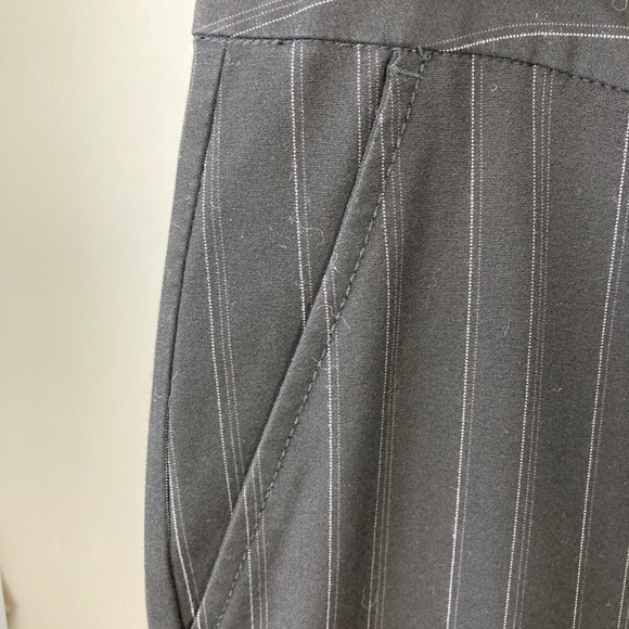 Black Striped Wide Leg Trousers - Picture 3 of 7